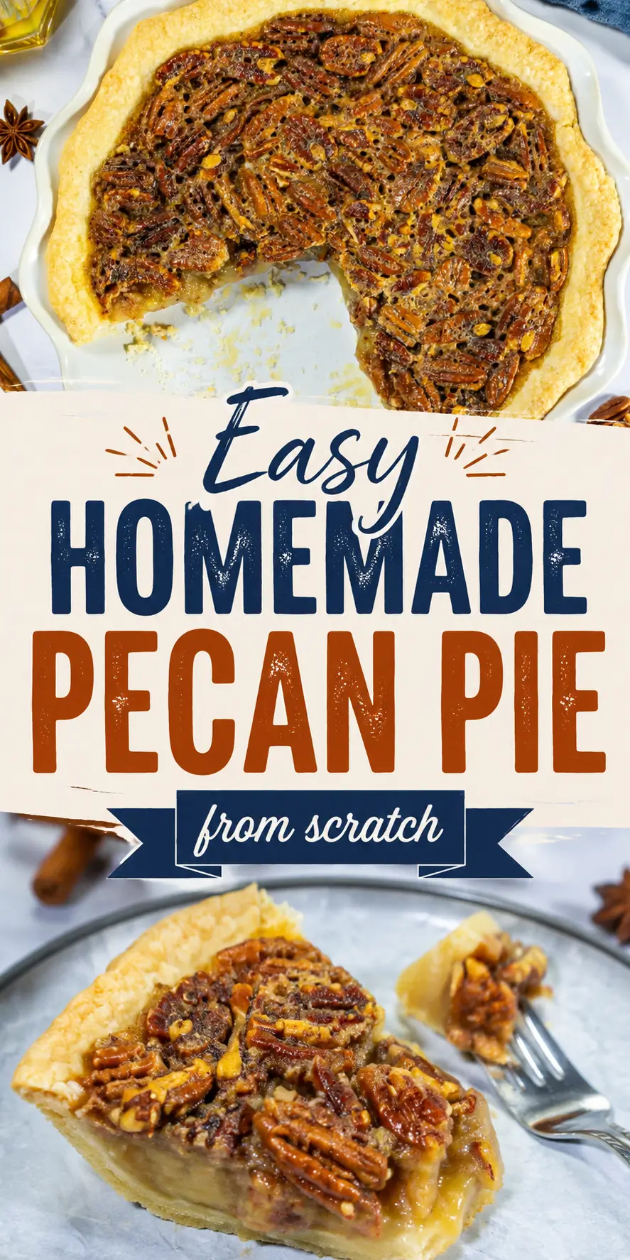 Easy Bourbon Pecan Pie With a No-Roll Crust